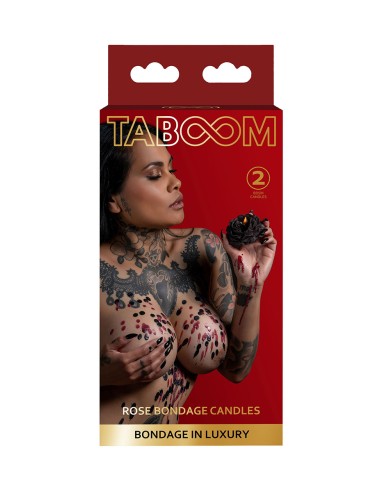 Set 2 bougies rose Bondage - Taboom